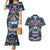 Samoa 685 Couples Matching Mermaid Dress and Hawaiian Shirt Samoan Coat Of Arms Simple Style LT14 Blue - Polynesian Pride