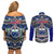 Samoa 685 Couples Matching Off Shoulder Short Dress and Long Sleeve Button Shirt Samoan Coat Of Arms Simple Style LT14 - Polynesian Pride