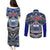 Samoa 685 Couples Matching Puletasi Dress and Long Sleeve Button Shirt Samoan Coat Of Arms Simple Style LT14 - Polynesian Pride