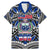 Samoa 685 Family Matching Mermaid Dress and Hawaiian Shirt Samoan Coat Of Arms Simple Style LT14 Dad's Shirt - Short Sleeve Blue - Polynesian Pride