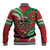 Mele Kalikimaka Hawaii Baseball Jacket Mongoose Santa With Ohia Lehua