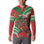 Mele Kalikimaka Hawaii Button Sweatshirt Mongoose Santa With Ohia Lehua