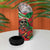 Mele Kalikimaka Hawaii 4 in 1 Can Cooler Tumbler Mongoose Santa With Ohia Lehua