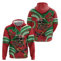 Mele Kalikimaka Hawaii Hoodie Mongoose Santa With Ohia Lehua LT14 - Polynesian Pride