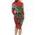 Mele Kalikimaka Hawaii Long Sleeve Bodycon Dress Mongoose Santa With Ohia Lehua