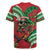 Mele Kalikimaka Hawaii Rugby Jersey Mongoose Santa With Ohia Lehua