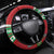 Mele Kalikimaka Hawaii Steering Wheel Cover Mongoose Santa With Ohia Lehua