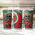 Mele Kalikimaka Hawaii Tumbler Cup Mongoose Santa With Ohia Lehua