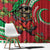 Mele Kalikimaka Hawaii Window Curtain Mongoose Santa With Ohia Lehua