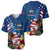 United States And Samoa Baseball Jersey USA Flag Eagle Mix Samoan Coat Of Arms LT14 - Polynesian Pride