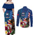 United States And Samoa Couples Matching Off Shoulder Maxi Dress and Long Sleeve Button Shirt USA Flag Eagle Mix Samoan Coat Of Arms LT14 - Polynesian Pride