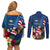 United States And Samoa Couples Matching Off Shoulder Short Dress and Long Sleeve Button Shirt USA Flag Eagle Mix Samoan Coat Of Arms LT14 - Polynesian Pride