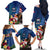 United States And Samoa Family Matching Off Shoulder Long Sleeve Dress and Hawaiian Shirt USA Flag Eagle Mix Samoan Coat Of Arms LT14 - Polynesian Pride