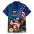 United States And Samoa Family Matching Off Shoulder Long Sleeve Dress and Hawaiian Shirt USA Flag Eagle Mix Samoan Coat Of Arms LT14 - Polynesian Pride