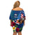 United States And Samoa Family Matching Off Shoulder Short Dress and Hawaiian Shirt USA Flag Eagle Mix Samoan Coat Of Arms LT14 - Polynesian Pride