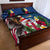 United States And Samoa Quilt Bed Set USA Flag Eagle Mix Samoan Coat Of Arms LT14 - Polynesian Pride