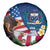 United States And Samoa Spare Tire Cover USA Flag Eagle Mix Samoan Coat Of Arms LT14 - Polynesian Pride