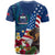 United States And Samoa T Shirt USA Flag Eagle Mix Samoan Coat Of Arms LT14 - Polynesian Pride