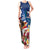 United States And Samoa Tank Maxi Dress USA Flag Eagle Mix Samoan Coat Of Arms LT14 Women Blue - Polynesian Pride