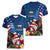 United States And Samoa Women V Neck T Shirt USA Flag Eagle Mix Samoan Coat Of Arms LT14 - Polynesian Pride