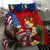 United States And Tonga Bedding Set USA Flag Eagle Mix Tongan Coat Of Arms Ngatu Pattern LT14 - Polynesian Pride