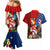 United States And Tonga Couples Matching Mermaid Dress and Hawaiian Shirt USA Flag Eagle Mix Tongan Coat Of Arms Ngatu Pattern LT14 - Polynesian Pride