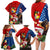 United States And Tonga Family Matching Long Sleeve Bodycon Dress and Hawaiian Shirt USA Flag Eagle Mix Tongan Coat Of Arms Ngatu Pattern LT14 - Polynesian Pride