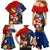 United States And Tonga Family Matching Mermaid Dress and Hawaiian Shirt USA Flag Eagle Mix Tongan Coat Of Arms Ngatu Pattern LT14 - Polynesian Pride