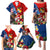 United States And Tonga Family Matching Puletasi Dress and Hawaiian Shirt USA Flag Eagle Mix Tongan Coat Of Arms Ngatu Pattern LT14 - Polynesian Pride