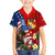 United States And Tonga Family Matching Puletasi Dress and Hawaiian Shirt USA Flag Eagle Mix Tongan Coat Of Arms Ngatu Pattern LT14 Son's Shirt Blue - Polynesian Pride