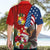 United States And Tonga Hawaiian Shirt USA Flag Eagle Mix Tongan Coat Of Arms Ngatu Pattern LT14 - Polynesian Pride