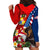 United States And Tonga Hoodie Dress USA Flag Eagle Mix Tongan Coat Of Arms Ngatu Pattern LT14 - Polynesian Pride