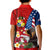 United States And Tonga Kid Polo Shirt USA Flag Eagle Mix Tongan Coat Of Arms Ngatu Pattern LT14 - Polynesian Pride