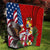 United States And Tonga Quilt USA Flag Eagle Mix Tongan Coat Of Arms Ngatu Pattern LT14 - Polynesian Pride