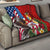 United States And Tonga Quilt USA Flag Eagle Mix Tongan Coat Of Arms Ngatu Pattern LT14 - Polynesian Pride