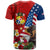 United States And Tonga T Shirt USA Flag Eagle Mix Tongan Coat Of Arms Ngatu Pattern LT14 - Polynesian Pride