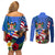 United States And Fiji Couples Matching Off Shoulder Short Dress and Long Sleeve Button Shirt USA Flag Eagle Mix Fijian Coat Of Arms Tapa Pattern LT14 - Polynesian Pride