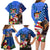 United States And Fiji Family Matching Long Sleeve Bodycon Dress and Hawaiian Shirt USA Flag Eagle Mix Fijian Coat Of Arms Tapa Pattern LT14 - Polynesian Pride