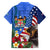 United States And Fiji Family Matching Long Sleeve Bodycon Dress and Hawaiian Shirt USA Flag Eagle Mix Fijian Coat Of Arms Tapa Pattern LT14 - Polynesian Pride