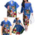 United States And Fiji Family Matching Off Shoulder Long Sleeve Dress and Hawaiian Shirt USA Flag Eagle Mix Fijian Coat Of Arms Tapa Pattern LT14 - Polynesian Pride