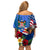 United States And Fiji Family Matching Off Shoulder Short Dress and Hawaiian Shirt USA Flag Eagle Mix Fijian Coat Of Arms Tapa Pattern LT14 - Polynesian Pride