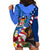 United States And Fiji Hoodie Dress USA Flag Eagle Mix Fijian Coat Of Arms Tapa Pattern LT14 - Polynesian Pride