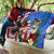 United States And Fiji Quilt USA Flag Eagle Mix Fijian Coat Of Arms Tapa Pattern LT14 - Polynesian Pride