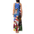 United States And Fiji Tank Maxi Dress USA Flag Eagle Mix Fijian Coat Of Arms Tapa Pattern LT14 - Polynesian Pride