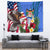 United States And Fiji Tapestry USA Flag Eagle Mix Fijian Coat Of Arms Tapa Pattern LT14 - Polynesian Pride