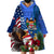 United States And Fiji Wearable Blanket Hoodie USA Flag Eagle Mix Fijian Coat Of Arms Tapa Pattern LT14 - Polynesian Pride