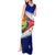 New Zealand Waitangi Day Tank Maxi Dress NZ Maori Tui Bird With Kowhai Flowers LT14 - Polynesian Pride