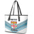 Custom Fiji Tapa Rugby 2025 Leather Tote Bag Go Champions Fijiana