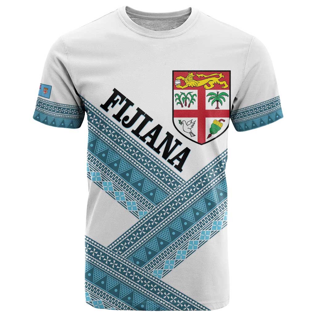 Custom Fiji Tapa Rugby 2025 T Shirt Go Champions Fijiana