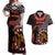 Cook Islands ANZAC Day Couples Matching Off Shoulder Maxi Dress and Hawaiian Shirt Poppies With Sea Turtle LT14 Red - Polynesian Pride